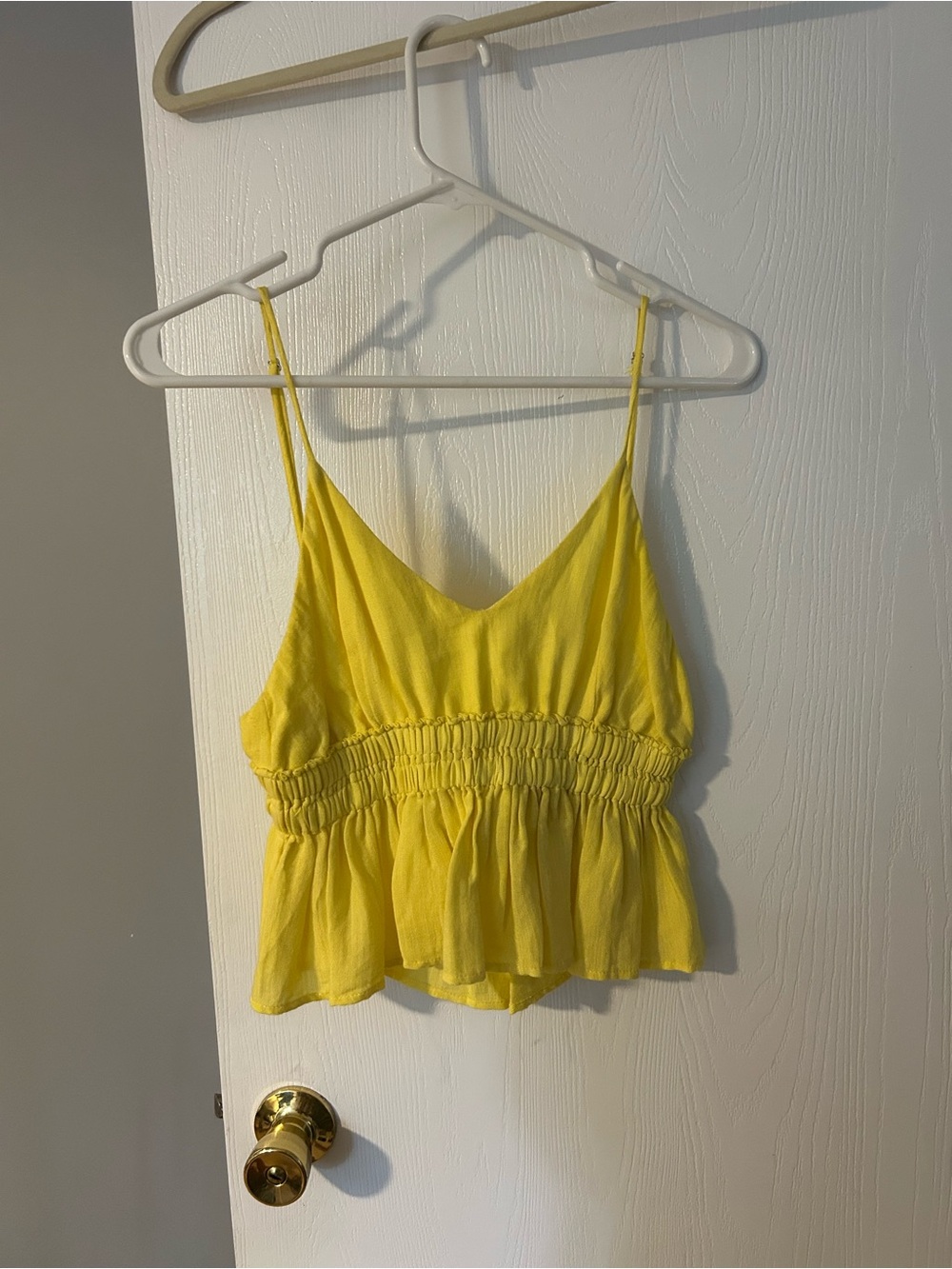 Yellow crop top